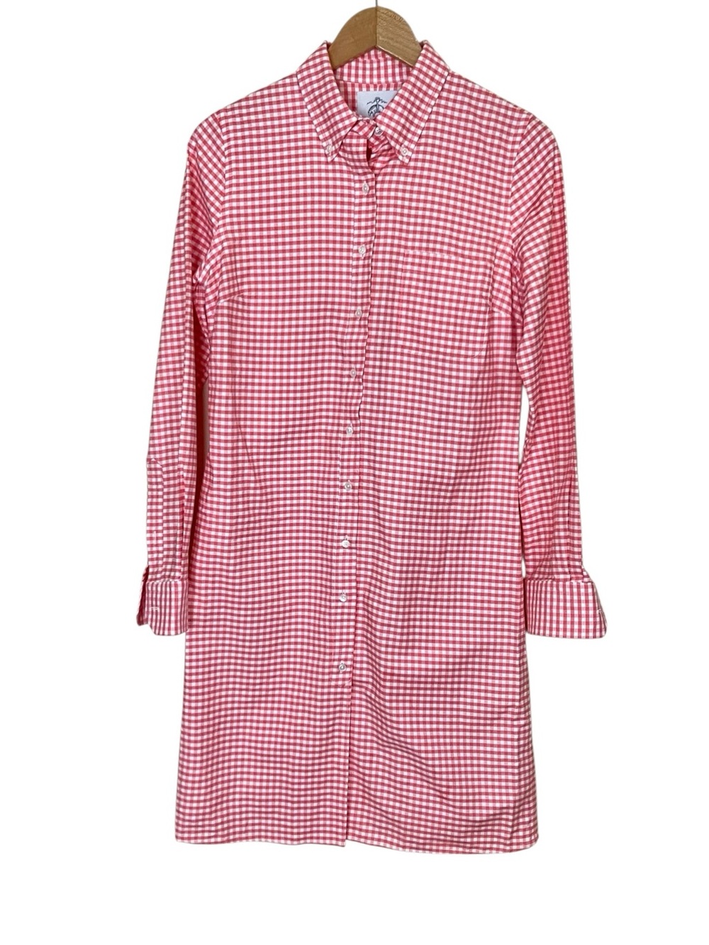 Brooks Brothers Black Fleece Thom Browne Gingham Button Down Shirt Dress 2